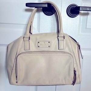 KATE SPADE Vintage‎ Baxter Street Marian Pebbled Leather Satchel - Winter White